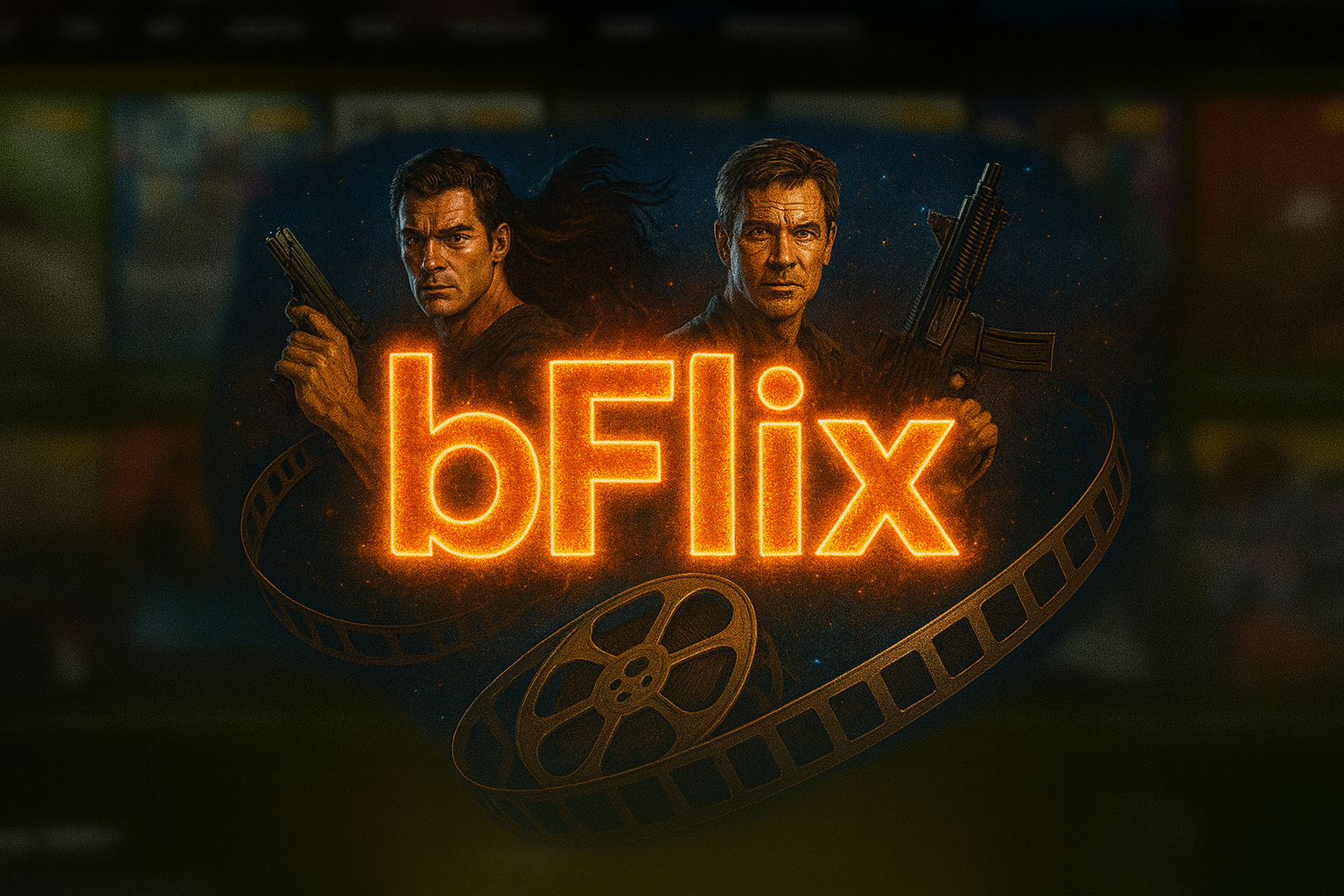 BFlix streaming platform banner showing featured movies